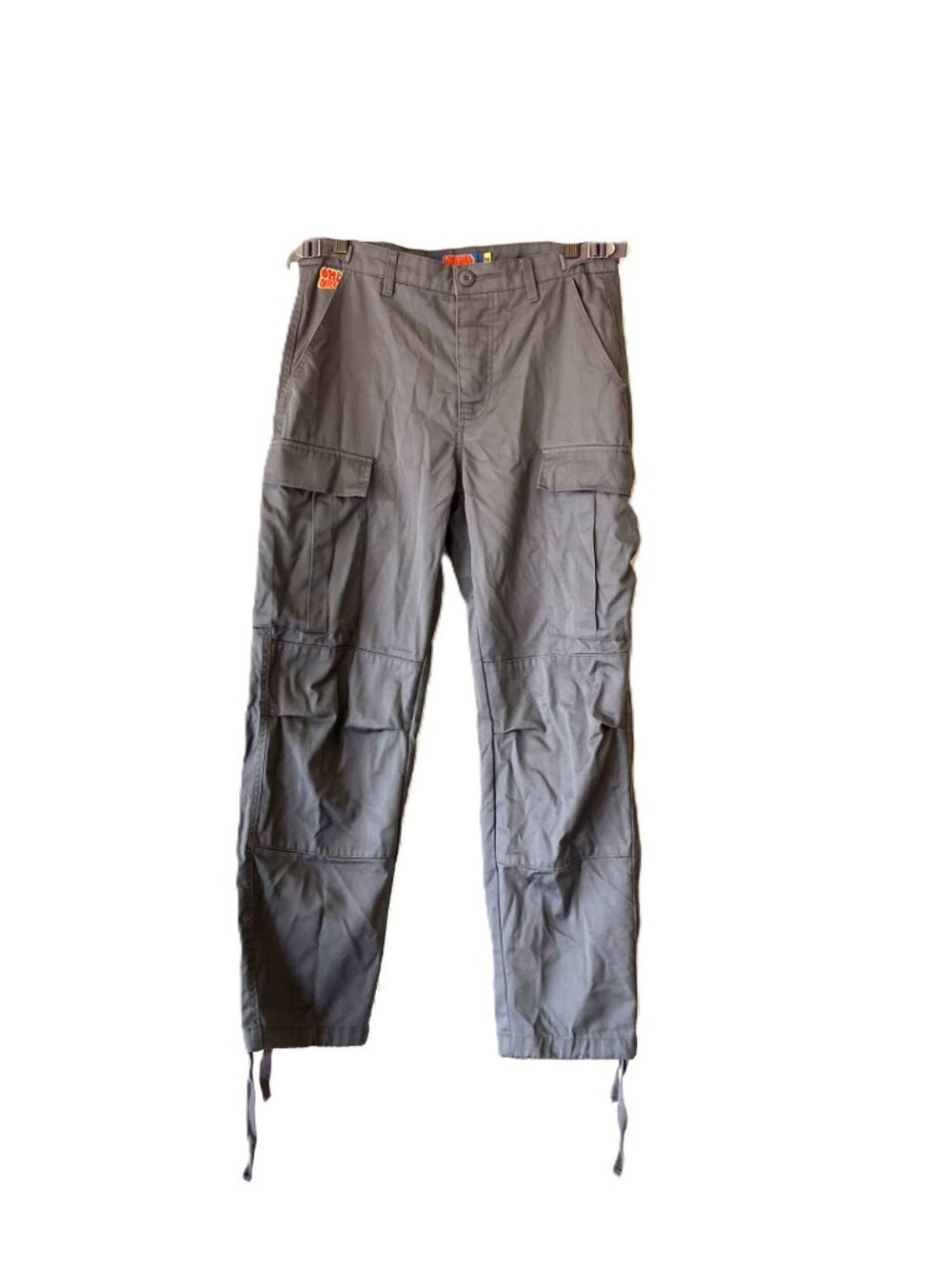 Empyre Relax Grey Cargo Pants Men's Size 28 Adjustable Waist Skater Y2K NWOT